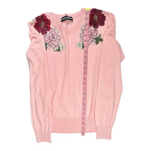 Dolce & Gabbana Pink Floral Sweater - Picture 3 of 13